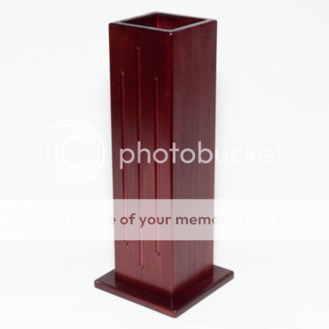 Wooden Umbrella Stand and Walking Cane Holder 3 Vertical Grooves